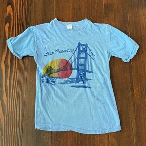 70s/80s Vintage San Fransisco Short Sleeve Paper Thin T-shirt Size Small